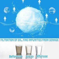 FVBJD 1600g Boules De Filtre De Piscine Balles Filtrantes Balles De Filtration Filtre Balls Réutilisables Peut Remplacer 57 Kg Sable Filtrant Sable De Quartz,Convient Systèmes De Filtration -Pompe et filtre de piscine Soldes 58754841 3