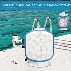 FVBJD Filtre Balls Balles De Filtration, Filtre Pour Piscine De 700g Peut Remplacer 25kg Sable Filtrant, Convient à Divers Systèmes De Filtration Boules De Filtre De Piscine -Pompe et filtre de piscine Soldes 58754843 3