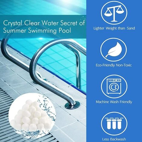 FVBJD 700g Filtre Balls Balles De Filtration,Filtre Pour Piscine De Peut Remplacer 25 Kg Sable Filtrant Sable De Quartz,Convient à Divers Systèmes De Filtration Boules De Filtre De Piscine 7 FVBJD 700g Filtre Balls Balles De Filtration,Filtre Pour Piscine De Peut Remplacer 25 Kg Sable Filtrant Sable De Quartz,Convient à Divers Systèmes De Filtration Boules De Filtre De Piscine – Image 5