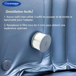 OUSUDELA Filtre De Rechange Pour Compatible Avec Toutes Les Cartouches Filtrantes MS-pa Actuelles Et Les Piscines Filtre Spa Gonflable Lot De 2 -Pompe et filtre de piscine Soldes 59003689 5
