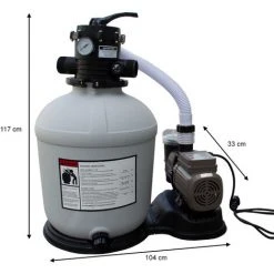 VICCO Système De Filtration à Sable 13,2m³/h Gris/Noir Minuterie VitaliSpa -Pompe et filtre de piscine Soldes 59119821 3