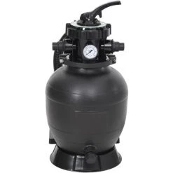 INLIFE Filtre à Sable De Piscine Avec Vanne 6 Voies Noir -Pompe et filtre de piscine Soldes 59171469 4