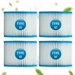AOUGO Filtre Spa Pour Bestway 58323, Cartouche Filtrante Taille 6 Pour Lay-Z-Spa, Pour Monaco, Pour Miami, Pour Vegas (Lot De 4)