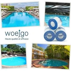 AOUGO Filtre Spa Pour Bestway 58323, Cartouche Filtrante Taille 6 Pour Lay-Z-Spa, Pour Monaco, Pour Miami, Pour Vegas (Lot De 4) -Pompe et filtre de piscine Soldes 59300372 5