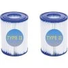 AOUGO Lot De 2 Cartouches De Filtre De Piscine De Type II – Compatible Avec Les Filtres Bestway 58094 – Accessoires De Filtre De Piscine Gonflable De Rechange Pour Spa -Pompe et filtre de piscine Soldes 59300427 1