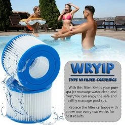 EINEMGELD Filtre VI Cartouche Pour Bestway Lay-Z-Spa, Cartouches Filtrantes Rechange Pour Miami Vegas Monaco BW58323, Pour Bestway 58239 (4 Pièces) -Pompe et filtre de piscine Soldes 59434053 2