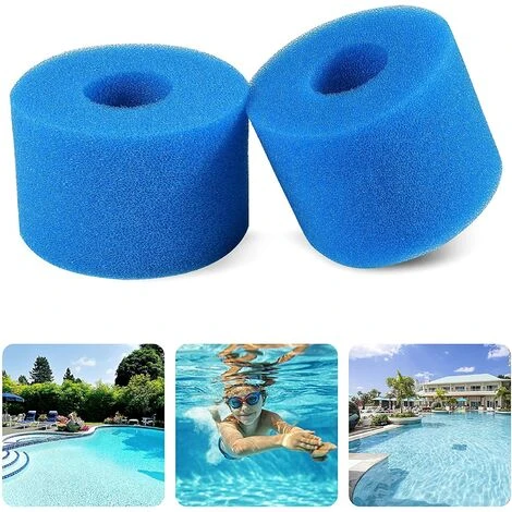 CATHERINE Éponge De Filtre De Piscine Lavable Réutilisable Poteau D'éponge De Nettoyage Bleu 4 CATHERINE Éponge De Filtre De Piscine Lavable Réutilisable Poteau D'éponge De Nettoyage Bleu – Image 2