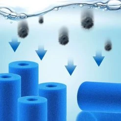 CATHERINE Éponge De Filtre De Piscine Lavable Réutilisable Poteau D'éponge De Nettoyage Bleu -Pompe et filtre de piscine Soldes 59486804 2