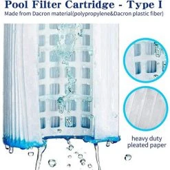 BENOBBY KIDS Lot De 4 Filtres Pour Type I Remplace Les Cartouches Filtrantes, Filtre Pompe Piscine , Accessoire Pour Le Nettoyage De La Piscine Pour -Pompe et filtre de piscine Soldes 59761951 4