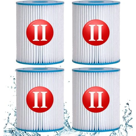 DECKON Filtre Piscine Pour Type II, Spa Remplacement Filtre De Piscine Gonflable Accessoires, Filtre De Piscine Pour Jardin Extérieur, Lavable Et Réutilisable Cartouche, (4 PCS) 3 DECKON Filtre Piscine Pour Type II, Spa Remplacement Filtre De Piscine Gonflable Accessoires, Filtre De Piscine Pour Jardin Extérieur, Lavable Et Réutilisable Cartouche, (4 PCS)