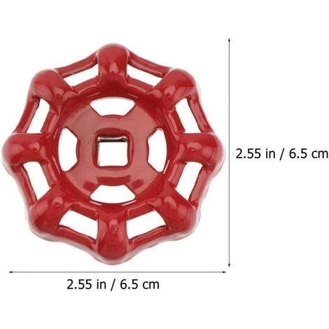 GALOZZOIT Volant De Vanne En Fer 2 Pièces Rouge 7x7mm Poignées De Partie Supérieure Pour Vanne D'arrêt Vanne à Siège D'angle Vanne à Siège Droit Vanne à Siège Tuyau D'eau 4 GALOZZOIT Volant De Vanne En Fer 2 Pièces Rouge 7x7mm Poignées De Partie Supérieure Pour Vanne D'arrêt Vanne à Siège D'angle Vanne à Siège Droit Vanne à Siège Tuyau D'eau – Image 2