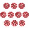 GALOZZOIT 10pcs Remplacement Porte Boule Volant Tuyau D'eau Robinet Fonte Arrêt Poignée Remplacement Extérieur Robinet Tuyau Métal Poignée 6 * 6 Mm Rouge -Pompe et filtre de piscine Soldes 59853235 1