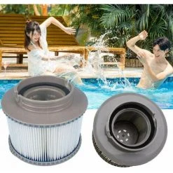 GRID COOL Lot De 4 Cartouches Filtrantes De Rechange Pour Bubble Spa (Version Améliorée 2020 Pour S'adapter à Tous Les Modèles) -Pompe et filtre de piscine Soldes 60029995 4