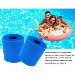 OUSUDELA Éponge De Filtre De Piscine Compatible Avec In-tex Type H, Filtre à Cartouche D'éponge Réutilisable Et Lavable Pour Hydromassage De Spa De Jacuzzi De Piscine 2 Pièces Bleu -Pompe et filtre de piscine Soldes 60209356 4