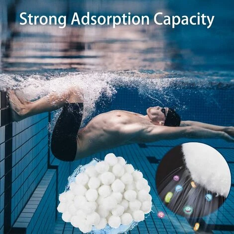 Balles Filtrantes, 200g Boules De Filtre De Piscine, Filtre Pour Piscine, Média Filtre à Fibres Pour Piscine Filtres à Sable Filtrage De L'eau Yoouyida 6 Balles Filtrantes, 200g Boules De Filtre De Piscine, Filtre Pour Piscine, Média Filtre à Fibres Pour Piscine Filtres à Sable Filtrage De L'eau Yoouyida – Image 4