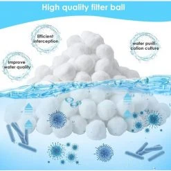 NAXUNNN 700g Boules De Filtre De Piscine, Balles Filtrantes,Média Filtre à Fibres -Pompe et filtre de piscine Soldes 60501787 3