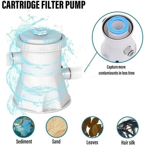MONLY Pompe De Filtration De Piscine, Piscine D'été 300 Gallons Filtre De Piscine Hors Sol, Pompe De Circulation électrique 220 V 5 MONLY Pompe De Filtration De Piscine, Piscine D'été 300 Gallons Filtre De Piscine Hors Sol, Pompe De Circulation électrique 220 V – Image 3