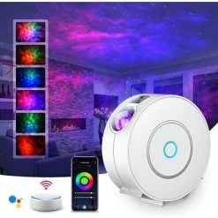 PREMIER LED Alexa Projecteur étoiles Rotatif,SUPPOU Planetarium Projecteur Led Intelligent,Veilleuse,Gradation/Contrle Vocal/Connexion WiFi/Minuterie,Chambre,Cadeau,Paques, Avec Alexa, Google Compatible