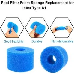NAXUNNN Éponge Filtrante Type S1 Filtres De Piscine En Mousse, 6 Pièces Cartouche Filtrante RéUtilisable Et Lavable Pour Intex Type S1 Pour Piscine, Aquarium, Jacuzzi Spa -Pompe et filtre de piscine Soldes 60664317 3