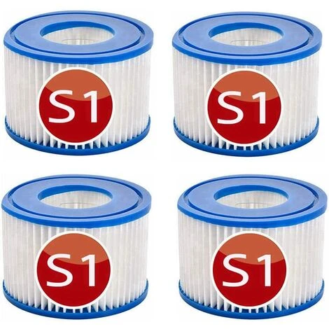 DECKON Lot De 4 Cartouches De Rechange S1 Pour Filtre De Piscine Intex 29001 - Pour Jardin Extérieur Type S1 PureSpa Easy Set - Cartouches Pour Filtre à Jacuzzi - Filtre S1 3 DECKON Lot De 4 Cartouches De Rechange S1 Pour Filtre De Piscine Intex 29001 - Pour Jardin Extérieur Type S1 PureSpa Easy Set - Cartouches Pour Filtre à Jacuzzi - Filtre S1