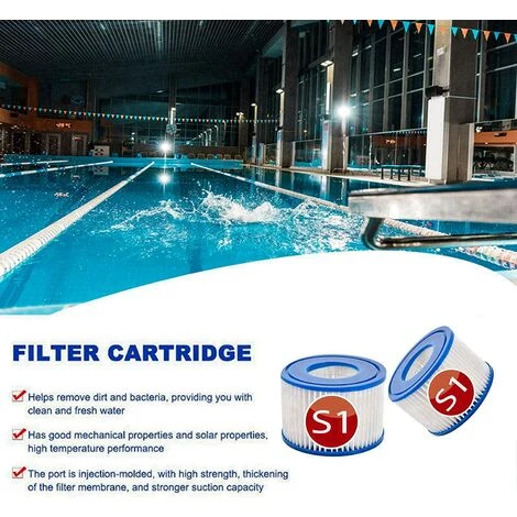 DECKON Lot De 4 Cartouches De Rechange S1 Pour Filtre De Piscine Intex 29001 - Pour Jardin Extérieur Type S1 PureSpa Easy Set - Cartouches Pour Filtre à Jacuzzi - Filtre S1 4 DECKON Lot De 4 Cartouches De Rechange S1 Pour Filtre De Piscine Intex 29001 - Pour Jardin Extérieur Type S1 PureSpa Easy Set - Cartouches Pour Filtre à Jacuzzi - Filtre S1 – Image 2