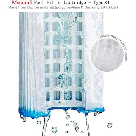 DECKON Lot De 4 Cartouches De Rechange S1 Pour Filtre De Piscine Intex 29001 - Pour Jardin Extérieur Type S1 PureSpa Easy Set - Cartouches Pour Filtre à Jacuzzi - Filtre S1 5 DECKON Lot De 4 Cartouches De Rechange S1 Pour Filtre De Piscine Intex 29001 - Pour Jardin Extérieur Type S1 PureSpa Easy Set - Cartouches Pour Filtre à Jacuzzi - Filtre S1 – Image 3