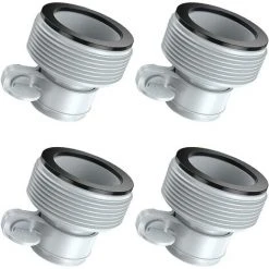 MACARON Adaptateur Piscine, Lot De 4 Adaptateur Pour Pompe, Adaptateur De Tuyau De Piscine, Hose Adapter B Pour Piscine Systèmes De Filtration (Gris)LO-Ron