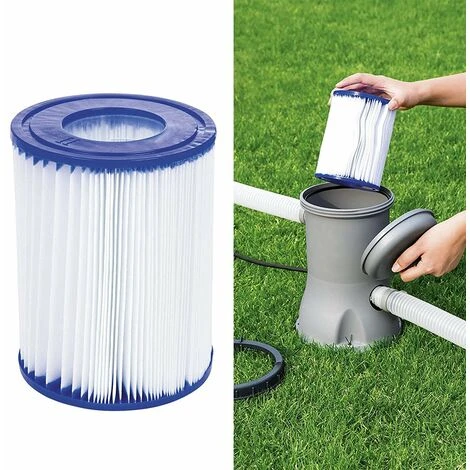 LIFCAUSAL Cartouches De Filtre De Piscine Pour Cartouche De Type II Type IIFiltre à Cartouche Pompes De Filtration De Piscine, Pour Pompe De Filtration Lay Z Spa, Blanc 10,6 X 10,6 X 13,6 Cm 5 LIFCAUSAL Cartouches De Filtre De Piscine Pour Cartouche De Type II Type IIFiltre à Cartouche Pompes De Filtration De Piscine, Pour Pompe De Filtration Lay Z Spa, Blanc 10,6 X 10,6 X 13,6 Cm – Image 3