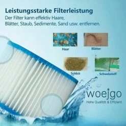 SINCèREETALI 12PCS Cartouches Filtrantes Pour Piscine De Type VI Pour Bestway Taille 6-58323 -Pompe et filtre de piscine Soldes 63507009 5