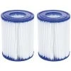 LIFCAUSAL Lot De 2 Cartouches De Filtre De Piscine Pour Pompes De Filtration De Piscine Intex Type A, Filtre De Rechange Pour Piscine, Blanc -Pompe et filtre de piscine Soldes 63587555 1