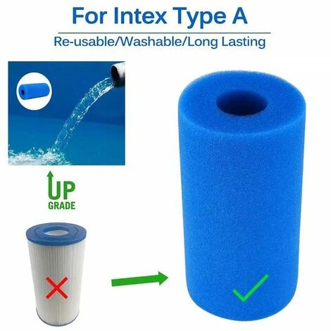 GRID COOL Lot De 2 Filtres De Type A éponge Filtre De Piscine Filtre En Mousse Lavable Réutilisable 4 GRID COOL Lot De 2 Filtres De Type A éponge Filtre De Piscine Filtre En Mousse Lavable Réutilisable – Image 2