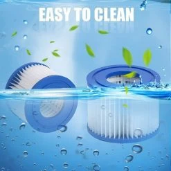 CATHERINE Générique 2 Cartouches De Filtration Pour Filtre Spa, Lot De 2 Cartouches Filtrantes Avec Filet Pour Spa Gonflable MSPA -Pompe et filtre de piscine Soldes 63740318 3