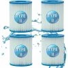 SINCèREETALI Filtre De Piscine Pour Bestway Type II, Accessoires De Filtre De Piscine Gonflable De Rechange Pour Spa, Filtre De Piscine Pour Jardin Extérieur, Cartouche Lavable Et Réutilisable, 4,17 X 5,35 Pouces (4 PCS) -Pompe et filtre de piscine Soldes 63821487 1
