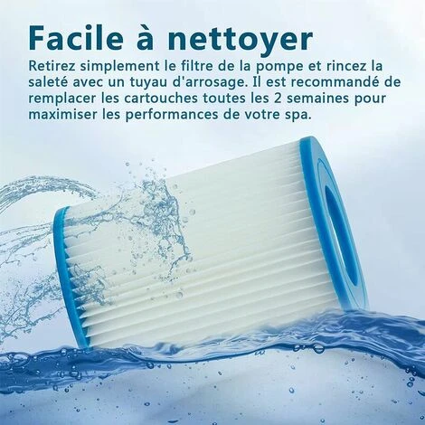 SINCèREETALI Filtre De Piscine Pour Bestway Type II, Accessoires De Filtre De Piscine Gonflable De Rechange Pour Spa, Filtre De Piscine Pour Jardin Extérieur, Cartouche Lavable Et Réutilisable, 4,17 X 5,35 Pouces (4 PCS) 5 SINCèREETALI Filtre De Piscine Pour Bestway Type II, Accessoires De Filtre De Piscine Gonflable De Rechange Pour Spa, Filtre De Piscine Pour Jardin Extérieur, Cartouche Lavable Et Réutilisable, 4,17 X 5,35 Pouces (4 PCS) – Image 3