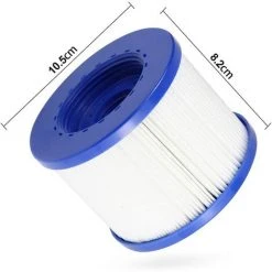 MOWZE Swimming Pool Filter 4 Pack Replacement，Cartouche Filtre à Vis Gonflabl De Vis 104mm，pour Clever Spa + Aquaparx + Aqua Spa + Costway + All Seasons + GoPlus + Wido And Others… 4 Piezas -Pompe et filtre de piscine Soldes 63869873 4