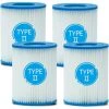 MOWZE Filtre Piscine Typ II Cartouche De Filtre Pour Bestway 58094, Taille 2 Cartouches Filtrantes De Spa De Piscine, Lot De 4 Lot De 4 -Pompe et filtre de piscine Soldes 63869885 1