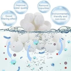 MOWZE 1300g Balles Filtrantes,Boules De Filtre De Piscine,Réutilisables,Média Filtre à Fibres Peut Remplacer 45 Kg Sable Quartz Piscine Filtres à Sable Filtrage De L'eau,Utilisées Dans Les Piscines 11 MOWZE 1300g Balles Filtrantes,Boules De Filtre De Piscine,Réutilisables,Média Filtre à Fibres Peut Remplacer 45 Kg Sable Quartz Piscine Filtres à Sable Filtrage De L'eau,Utilisées Dans Les Piscines -Pompe et filtre de piscine Soldes 63869972 5