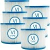 MOWZE Filtre Spa Pour Type VI,Filtre Spa Pour Lay-z-Spa,Cartouche Defiltre Piscine Type VI,pour Type VI 58323,58239,pour 90352E 6 Pack -Pompe et filtre de piscine Soldes 63870024 1