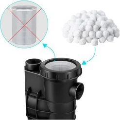 AICOK Balles Filtrantes, Boules De Filtre De Piscine 700g, Alternative Pour 25kg De Sable Filtrant, Filtre Pour Piscine, Adaptent à Tous Les Filtres à Sable Ou Verre Existants, Bon Effet De Filtre -Pompe et filtre de piscine Soldes 63937712 3