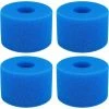 AOUGO Lot De 4 Cartouches De Mousse De Filtre De Piscine Compatibles Avec Intex S1 Type Cartouche De Filtre En Mousse Lavable Réutilisable Cartouche De Filtre En Mousse éponge Cartouche De Filtre De Piscine Cartouche En Mousse éponge, Bleu -Pompe et filtre de piscine Soldes 63947873 1
