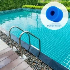 AOUGO Lot De 4 Cartouches De Mousse De Filtre De Piscine Compatibles Avec Intex S1 Type Cartouche De Filtre En Mousse Lavable Réutilisable Cartouche De Filtre En Mousse éponge Cartouche De Filtre De Piscine Cartouche En Mousse éponge, Bleu -Pompe et filtre de piscine Soldes 63947873 5