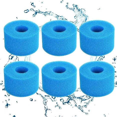 TINOR Éponge Filtrante Type S1, Cartouche De Filtre En Mousse, Mousse Pour Filtre Piscine, Réutilisables Et Lavables, Filtre En Mousse Pour Spa, Piscine, Jacuzzi (6, Bleu) 3 TINOR Éponge Filtrante Type S1, Cartouche De Filtre En Mousse, Mousse Pour Filtre Piscine, Réutilisables Et Lavables, Filtre En Mousse Pour Spa, Piscine, Jacuzzi (6, Bleu)