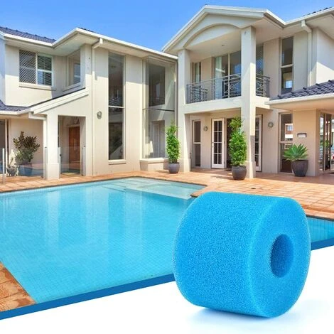 TINOR Éponge Filtrante Type S1, Cartouche De Filtre En Mousse, Mousse Pour Filtre Piscine, Réutilisables Et Lavables, Filtre En Mousse Pour Spa, Piscine, Jacuzzi (6, Bleu) 5 TINOR Éponge Filtrante Type S1, Cartouche De Filtre En Mousse, Mousse Pour Filtre Piscine, Réutilisables Et Lavables, Filtre En Mousse Pour Spa, Piscine, Jacuzzi (6, Bleu) – Image 3