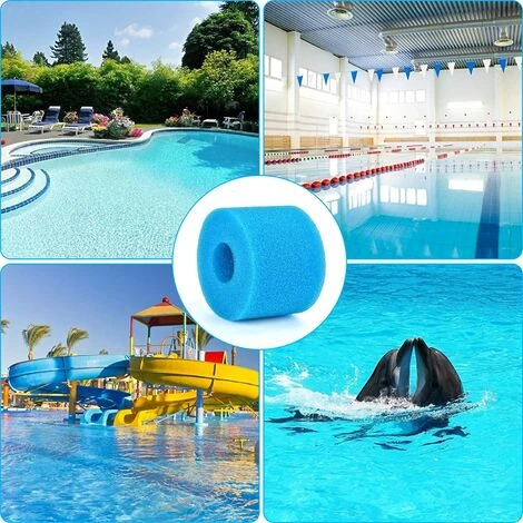 TINOR Éponge Filtrante Type S1, Cartouche De Filtre En Mousse, Mousse Pour Filtre Piscine, Réutilisables Et Lavables, Filtre En Mousse Pour Spa, Piscine, Jacuzzi (6, Bleu) 7 TINOR Éponge Filtrante Type S1, Cartouche De Filtre En Mousse, Mousse Pour Filtre Piscine, Réutilisables Et Lavables, Filtre En Mousse Pour Spa, Piscine, Jacuzzi (6, Bleu) – Image 5