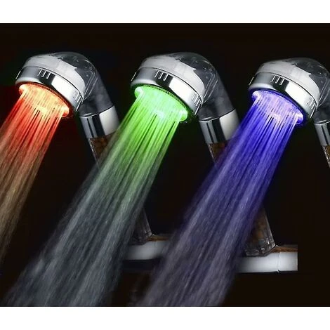LTS FAFA Pommeau De Douche À Économie D'eau De Douche À Main Led Pommeau De Douche À 3 Couleurs Changeantes Avec Filtre - Grand 4 LTS FAFA Pommeau De Douche À Économie D'eau De Douche À Main Led Pommeau De Douche À 3 Couleurs Changeantes Avec Filtre - Grand – Image 2