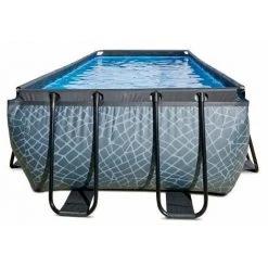 EXIT TOYS EXIT Stone Zwembad 540x250x122cm Met Filterpomp - Grijs -Pompe et filtre de piscine Soldes 64076367 5