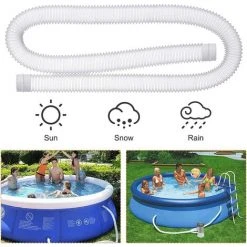 HEGUYEY Tuyau De Rechange Pour Piscine De 1,25 Po De Diamètre Pour Piscines Hors Terre, Piscine Avec Pince Métallique Pour Pompe De Filtre Intex Ou Tuyaux De 3,2 Cm - 1,5 Mètre De Long Paquet De 2 -Pompe et filtre de piscine Soldes 64098075 4