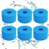 HEGUYEY 6pcs Éponge Filtrante Type S1, Cartouche De Filtre En Mousse, Mousse Pour Filtre Piscine, Réutilisables Et Lavables, Filtre En Mousse Pour Spa, Piscine, Jacuzzi -Pompe et filtre de piscine Soldes 64098128 1
