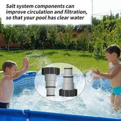 HEGUYEY 4 Pièces Adaptateur Piscine, Remplacement Adaptateur De Tuyau Série Intex A Avec Filetage, Tuyau De Diamètre 1,5" Et 1,25", Adaptateur De Pompe Pour Kits De Piscine -Pompe et filtre de piscine Soldes 64098293 5