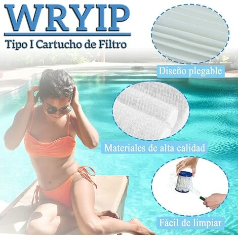 ARC-EN-CIéL Cartouche Filtre Piscine Type I Pour Bestway Pompe De Piscine, Filtre Cartouche Type I, Cartouches Type I Pour Bestway 4 Pièces -Arcenciél 6 ARC-EN-CIéL Cartouche Filtre Piscine Type I Pour Bestway Pompe De Piscine, Filtre Cartouche Type I, Cartouches Type I Pour Bestway 4 Pièces -Arcenciél – Image 4